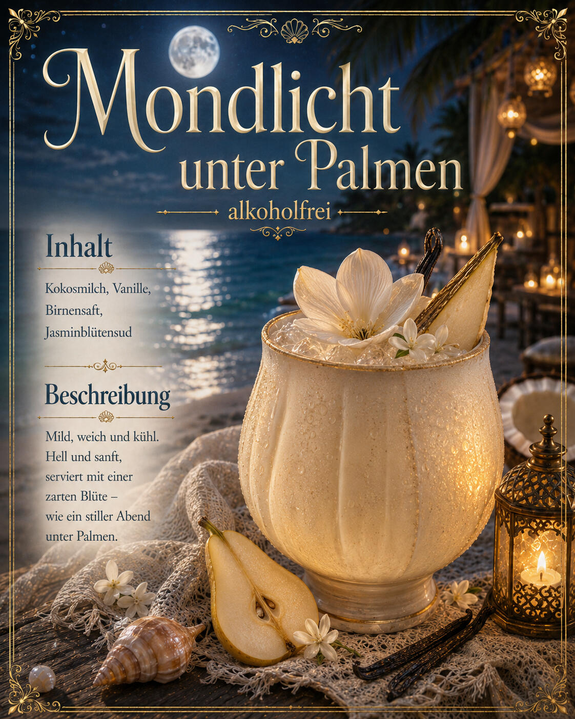 Mondlicht unter Palmen